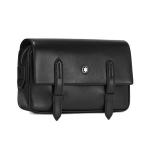 Montblanc Messenger Bag Meisterstuck Black Leather 129670 | Wondersmall.com