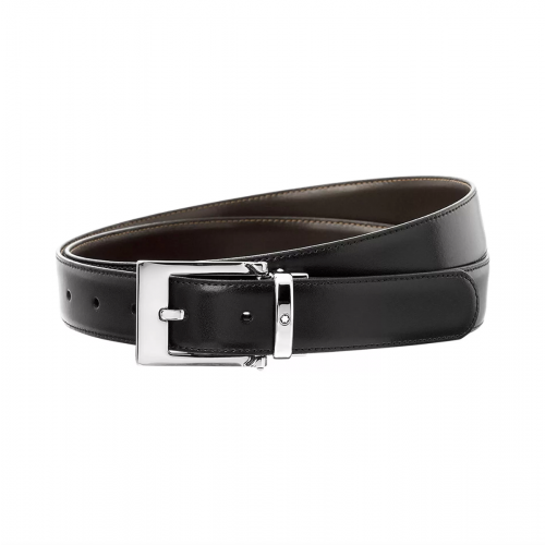 Montblanc Belt 30mm Reversible Black/Brown Leather Pin Buckle D 128140 Belts