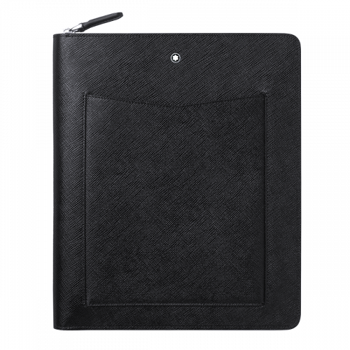 Montblanc-Sartorial-Notebook-Holder-Black-Leather-with-Zip-closing