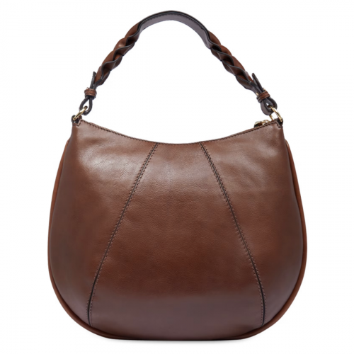 The Bridge Hobo Bag Brigida Line Brown Leather 0449227J Wondersmall